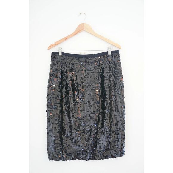RSVP By Talbots Black Sequence Skirt 12 petite - Picture 1 of 5
